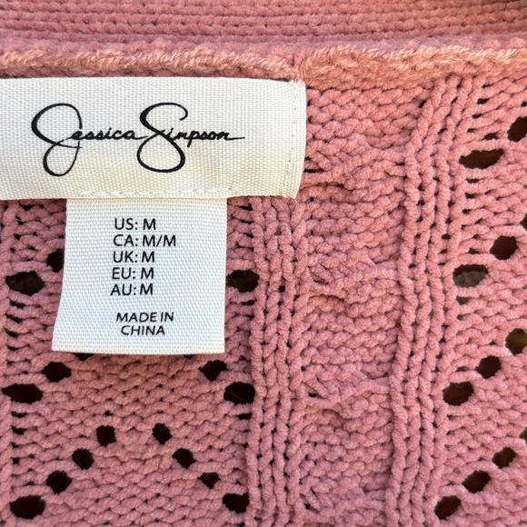 Jessica Simpson Pink Knit Sweater Set M - Picture 2 of 5